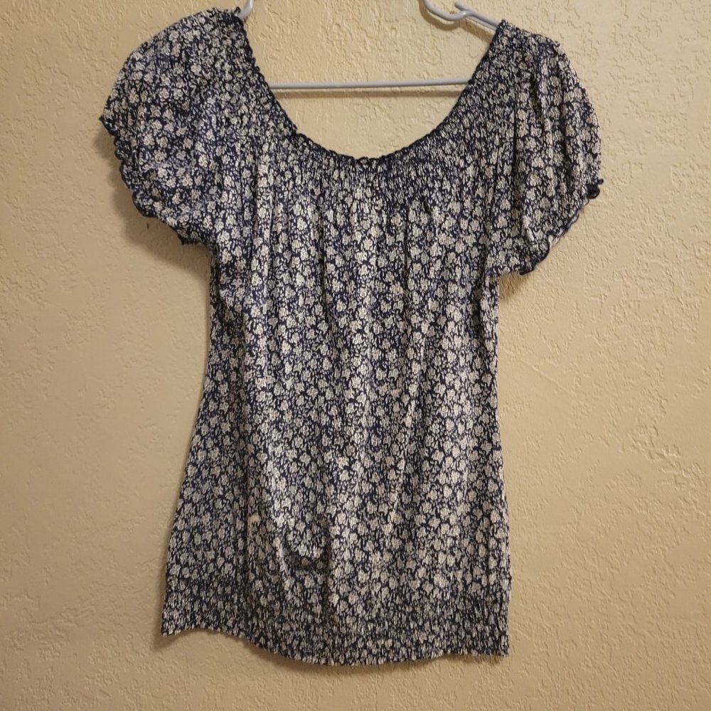Lucky Brand Floral Off Shoulder Top - Picture 3 of 10